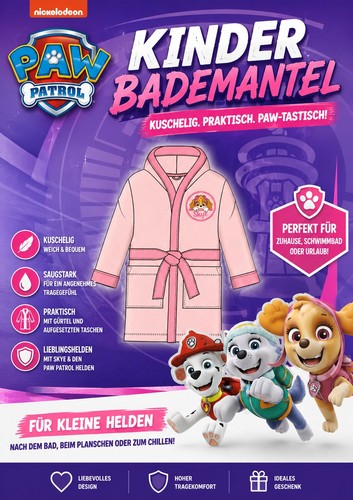 Kinder bademantel paw patrol - bademantel,