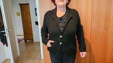 schwarze Damen Strickjacke Gr