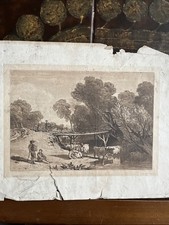 Original antiker Druck Gravur