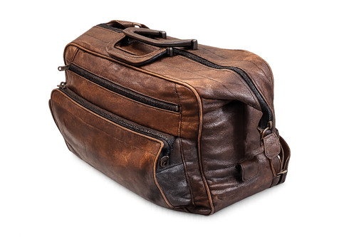 Vintage echtleder reisetasche - vintage,