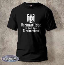 Heimatliebe ist kein Verbrechen T Shirt Bundesadler Motiv Patriot Deutschland