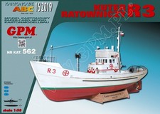 Kartonmodell Polnischer Seenotrettungskreuzer R-3 1:50 GPM