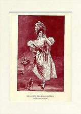 Im Kostüm der Großmutter Oma 1899 Lithographie GL I 188