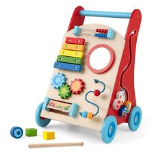 Lauflernhilfe Holz Baby Lauflernwagen Montessori-Spielzeug mit Griff ab 1 Jahr