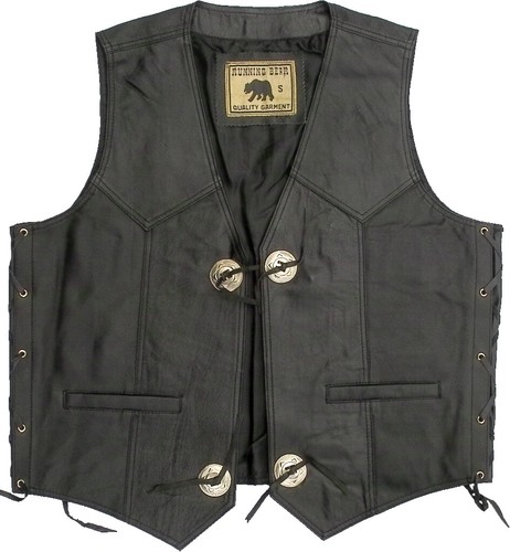 Lederweste running bear biker - lederweste,