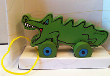 Holzspielzeug Janosch Nachzieh-Krokodil Qualitäts-Holzspielzeug ab 12 Monate 