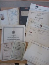 Nachlass 2x Seefahrtsbuch / Marine Zeugnisse / Dienstzeugnisse 1923 - 1937