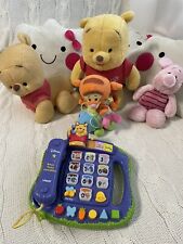 5tlg. Disney Winnie Pooh, Ferkel, Tigger und Vtech Telefon im Set Top
