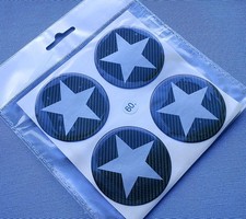 4x Carbon Lock Embleme für