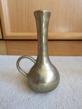 True Vintage, alte Vase mit Griff, Messing gehämmert, ca. 14cm , ca. 470 g
