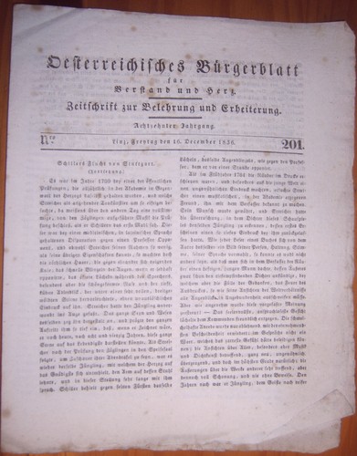 Linz österreich 1836 - Österreich, 16.12.1836