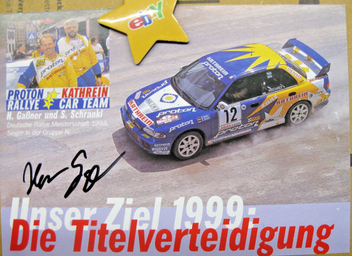 Rallye autogrammkarte gaßner - autogrammkarte,