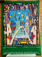 James Rizzi Poster A1 New York and Hamburg sehr rar limitiert Zustand: 1+