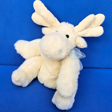 TCM ELCH WEISS STOFFTIER KUSCHELTIER BEAR MOOSE TCHIBO 35 CM BLAUE SCHLEIFE