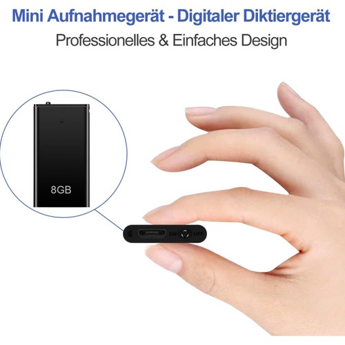 Diktiergerät 8gb mini - diktiergerät,