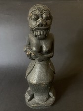 Alte Figur Relief Holz, Schnitzerei Bali Indonesien Amulett