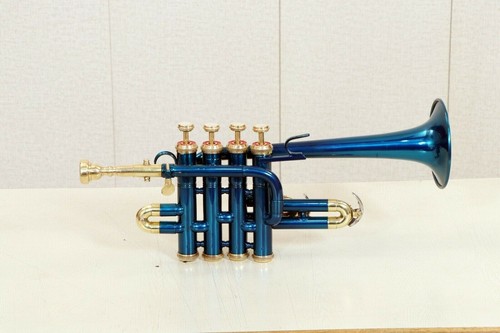Piccolo trompete blau messing - blau,