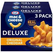Kraft Deluxe Macaroni & Cheese Original Cheddar 3er Pack (397 Gramm Pro Packung)