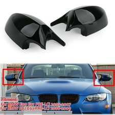 2PCS M3 Stil Spiegelkappe Gehäuse Glanz Schwarz Für BMW E90 E91 E92 E93 PRE-LCI