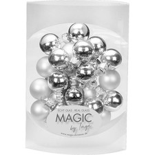 Weihnachtskugeln Frosty Silver