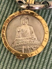 Halsband -Leder mit Buddha-