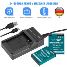 2x EN-EL12 ENEL12 Batterie +