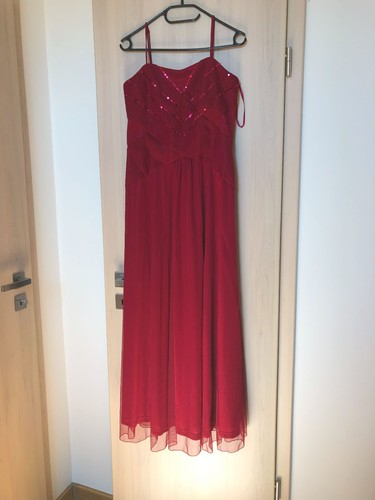 Kleid bordeauxrot mit - bordeauxrot,