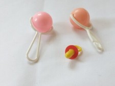 2x Rassel und 1x Schnuller Babypuppe