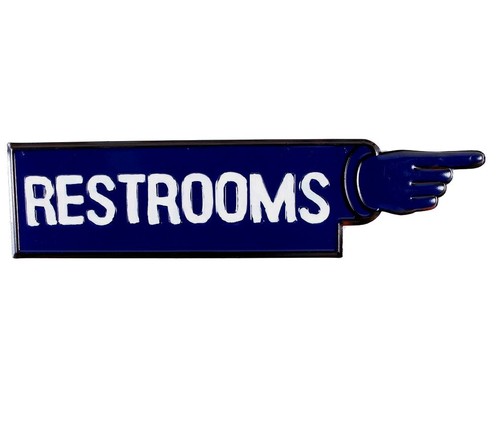 Blechschild restrooms - restrooms,