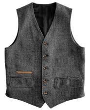 Herren Anzug Tweed Weste Jagd