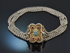 TRACHTEN KROPF KETTE 5REIHIG AUS SILBER 800 AUS BAYERN UM 1950