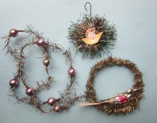 alter Christbaumschmuck Weihnachtsschmuck 3 Teile für kleinen Christbaum