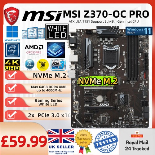 Msi z370 pro atx mainboard - msi,