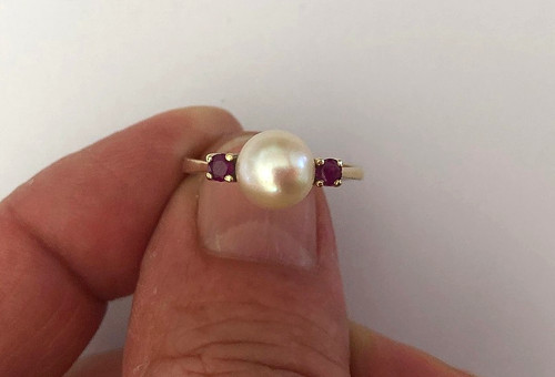 Ring 585er gold mit - gold, akoyaperle