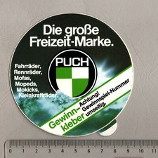 Aufkleber/Sticker PUCH Die Große Freizeit-Marke Gewinn-Kleber 1981