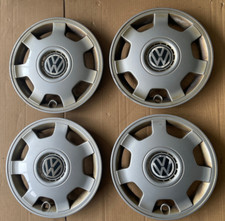 4 Stück 14 Zoll Radkappen VW Polo 6N 6N0601147A mit starken Gebrauchsspuren