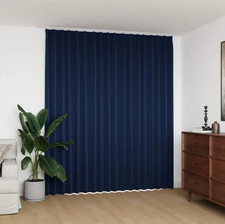 Verdunkelungsvorhang Blau 290×245 cm mit Metallhaken 100 % Polyester modern blic