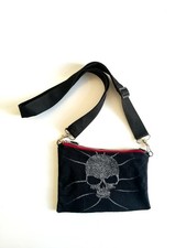 Silver Skull Cross Bag Gothic Tasche Halloween Festival Umhängetasche