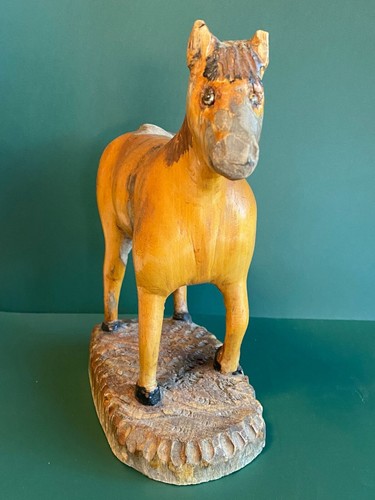 Alte holz skulptur - alte, pferd