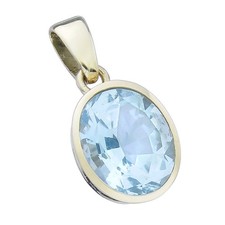 Topaz Oval Pendant 585 Yellow