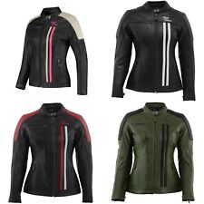 Damen Motorrad Jacke Leder Rusty Stitches Alice - Frauen Lederjacke Retro