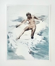 "Akt - die Welle" Radierung