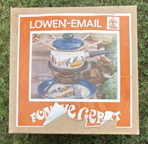 Löwen email fondue set - löwen-email, fondue-set