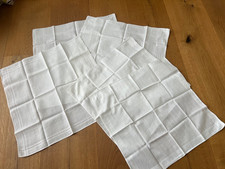 5 Taschentücher Stoff weiss