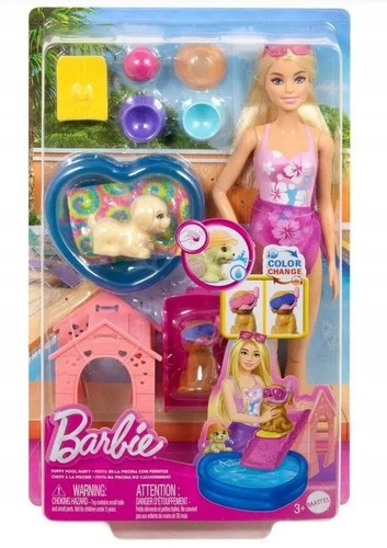 Barbie puppy pool party - party, puppe