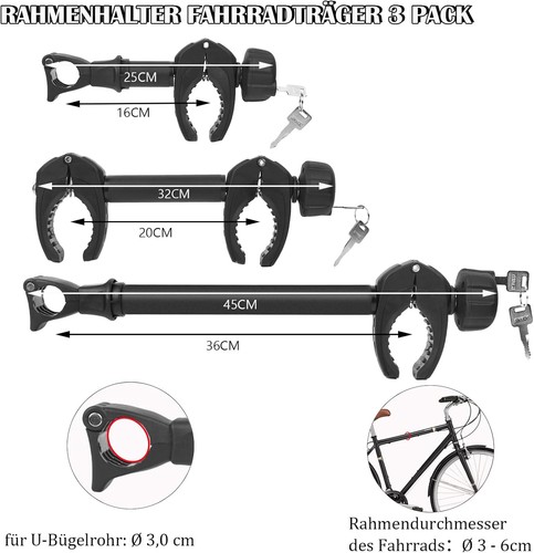 3er set rahmenhalter - rahmenhalter, für