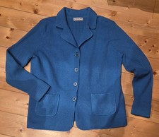 Public Strickblazer, Strickjacke Gr. 42, reine Wolle in Türkis