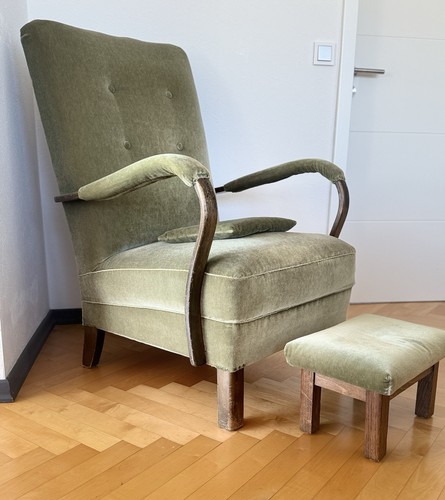 Nostalgie retro samt sessel - nostalgie,