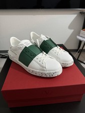 Valentino Garavani - White Open For A Change Sneakers Weiß/Grün NEU & Orginal !