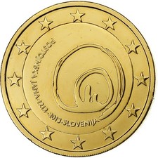 Slowenien, 2 Euro, Postojna Cave, golden, 2013, Kremnica, Bi-Metallic, UNZ